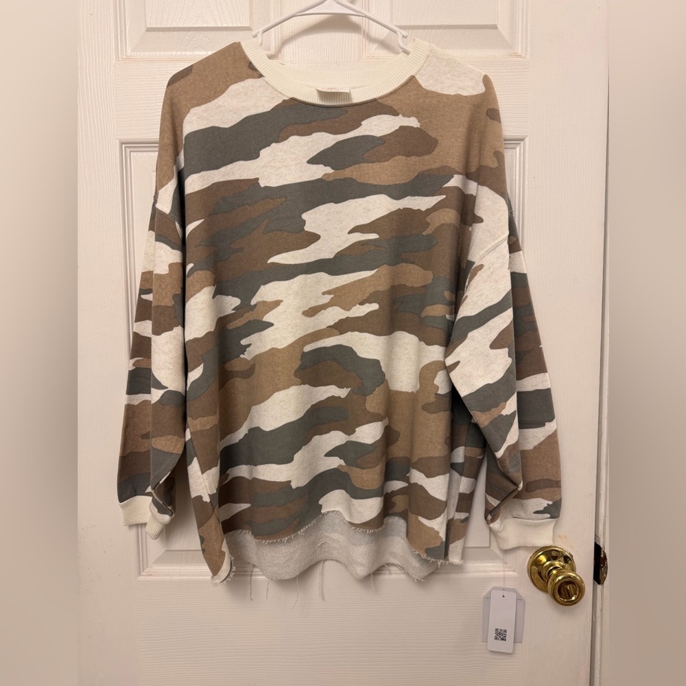 Bloom + Pop Camouflage Print Sweater Size Small - Picture 10 of 11